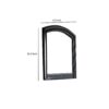 Traditional Style Wooden Frame Dresser Mirror with Curved Top, Black