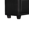 5 Drawer Leatherette Wooden Frame Chest with Tapered legs, Black
