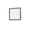 Transitional Square Shape Wooden Frame Mirror with Textured Details, Brown