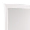 Transitional Square Mirror with Wooden Encasing and Convex Edges, White