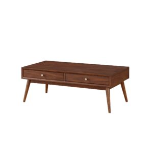 1502202669913a1257c32.jpeg 2 Drawer Wooden Coffee Table with Splayed Legs, Walnut Brown