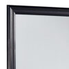 Wooden Frame Mirror with Mounting Hardware, Black and Silver