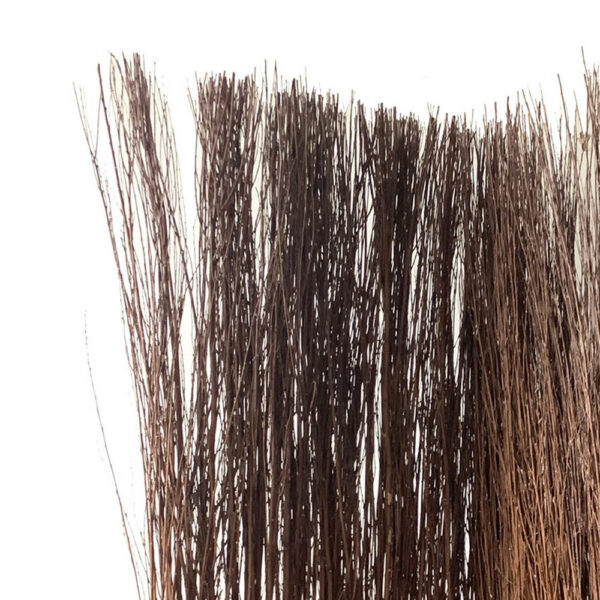 3 Panel Vertically Aligned Willow Branches Room Divider, Brown