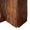 3 Panel Vertically Aligned Willow Branches Room Divider, Brown