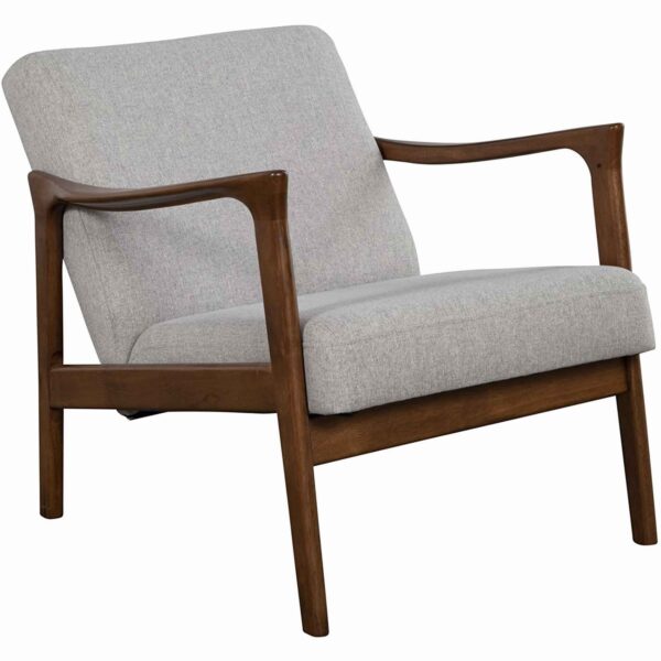 1502202669913bf29d9ef.jpeg Fabric Upholstered Mid Century Wooden Lounge Chair, Gray and Brown