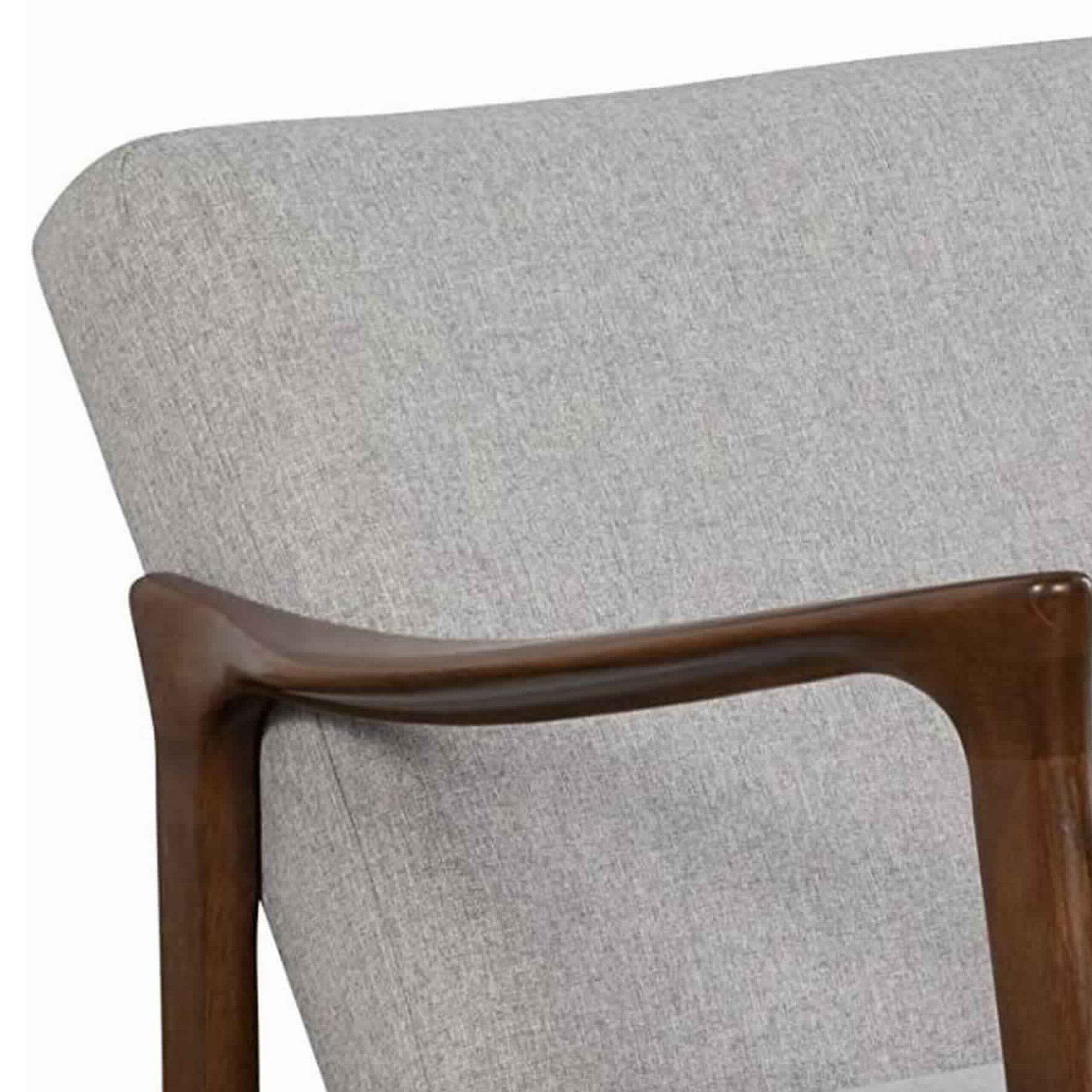 1502202669913c460ab3e.jpeg Fabric Upholstered Mid Century Wooden Lounge Chair, Gray and Brown