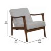 1502202669913c9d94e3d.jpeg Fabric Upholstered Mid Century Wooden Lounge Chair, Gray and Brown
