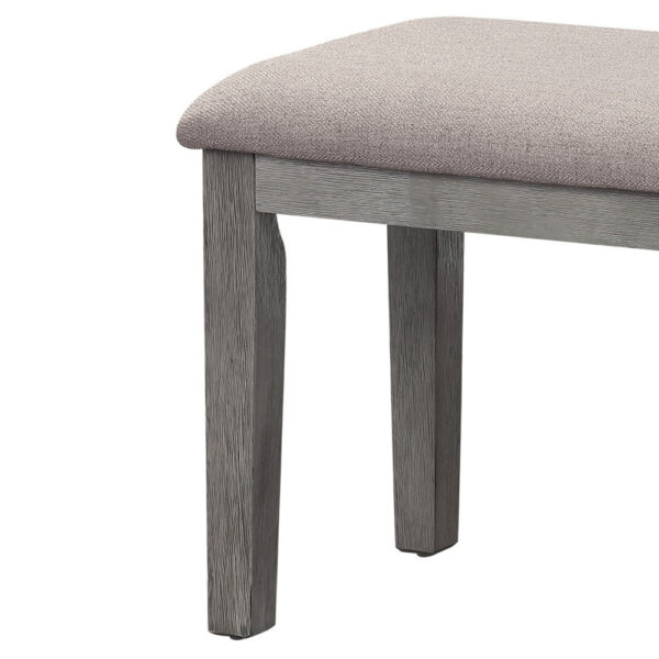 1502202669913e2994ee5.jpeg Rectangular Style Wooden Bench with Fabric Upholstered Seat, Gray