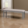 1502202669913e2e6c531.jpeg Rectangular Style Wooden Bench with Fabric Upholstered Seat, Gray