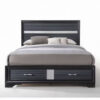 1502202669913e4500aa9.jpeg Contemporary Acrylic Trim Accent Eastern King Bed with 2 Drawers, Black