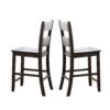 1502202669913eff4317f.jpeg Wooden Counter Height Side Chair with Ladder Backrest, Set of 2, Dark Brown