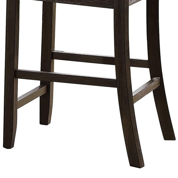 1502202669913f19041f8.jpeg Wooden Counter Height Side Chair with Ladder Backrest, Set of 2, Dark Brown