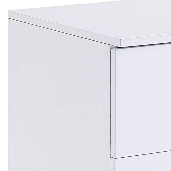 1502202669913f543b679.jpeg Transitional Wooden Dual Tone End Table with 2 Drawers, White and Brown