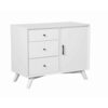 1502202669914066cc29e.jpeg Wooden Accent Cabinet with 3 Drawers and 1 Door, White