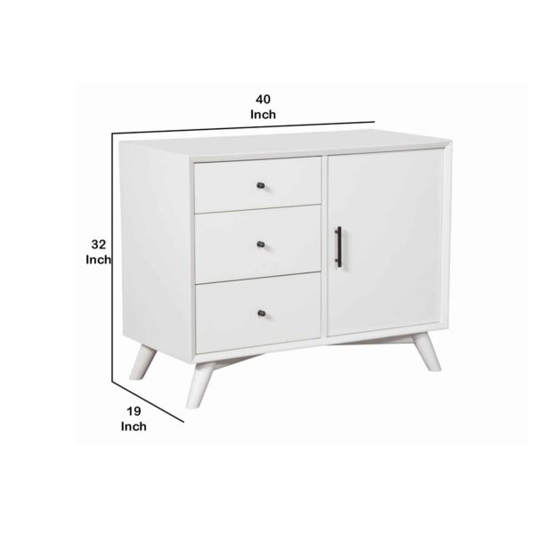 15022026699140842bc95.jpeg Wooden Accent Cabinet with 3 Drawers and 1 Door, White