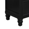 Umi 2 Drawer Wooden nightstand with Tapered Legs and Metal Rings, Black