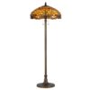 15022026699142be83387.jpeg 2 Bulb Tiffany Floor Lamp with Dragonfly Design Shade, Multicolor