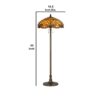 15022026699142f48b02f.jpeg 2 Bulb Tiffany Floor Lamp with Dragonfly Design Shade, Multicolor