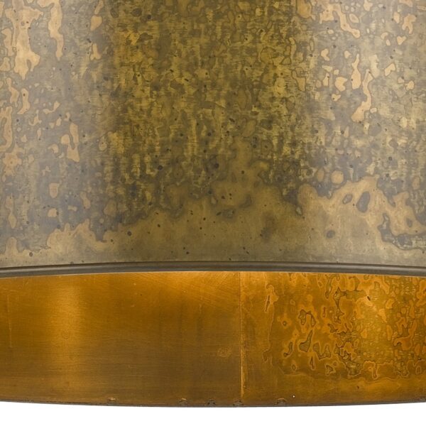60 X 3 Watt Round Metal Frame Chandelier with 6 Foot Chain, Distressed Gold