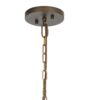 60 X 3 Watt Round Metal Frame Chandelier with 6 Foot Chain, Distressed Gold