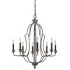 60 X 8 Watt Metal Chandelier with Tubular Frame, Textured Bronze