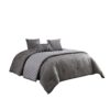 15022026699146b7d65b5.jpeg 10 Piece Queen Polyester Comforter Set with Geometric Print, Gray