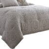 150220266991476130491.jpeg 10 Piece King Cotton Comforter Set with Textured Floral Print, Gray