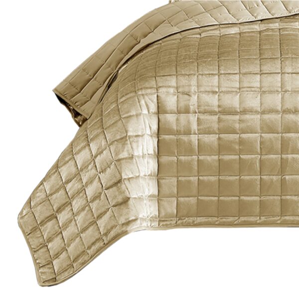 1502202669914875386a6.jpeg 3 Piece Queen Size Coverlet Set with Stitched Square Pattern, Gold