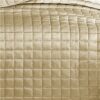 150220266991487953674.jpeg 3 Piece Queen Size Coverlet Set with Stitched Square Pattern, Gold