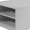 1502202669914a1627616.jpeg Wood and Metal Frame Coffee Table with Open Shelves, White and Chrome