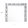 Mirror Panel Frame Wall Decor with Light Function and Faux Diamond, Silver