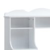 Transitional Wooden Hutch with Two Shelves and Three Drawers, White