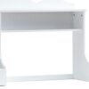 Transitional Wooden Hutch with Two Shelves and Three Drawers, White