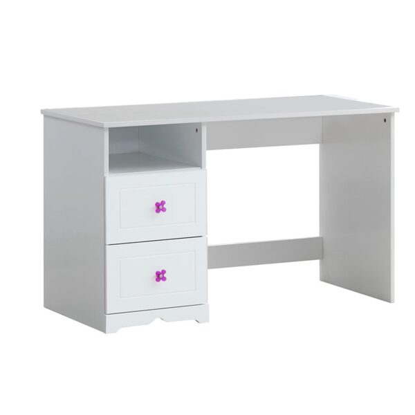 1502202669914c970fc82.jpeg Wooden Table Desk with 2 Drawers and 1 Open Compartment, White