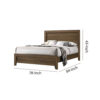 Transitional Style Wooden Eastern King Bed with Raised Molding Trim, Brown