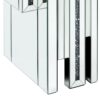 Glass Top End Table with Mirror Panels and Faux Gemstone Accents, Silver