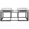 15022026699150669d7db.jpeg 3 Piece Occasional Table, Metal Frame, Marble Top, White and Black