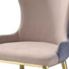 150220266991509b91531.jpeg Fabric Upholstered Side Chair with Spindle Legs, Set of 2, Beige and Gold