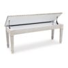 150220266991515f0323b.jpeg Rectangular Wooden Bench with Under seat Storage, Antique White and Brown