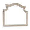 15022026699152a8c9c8f.jpeg Scalloped Top Wood Encased Mirror with Molded Details, Antique White