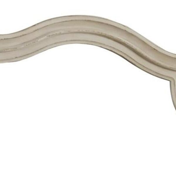 15022026699152b7f415a.jpeg Scalloped Top Wood Encased Mirror with Molded Details, Antique White