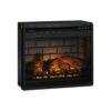 15022026699152e9785ce.jpeg 23.75 Inch Metal Fireplace Inset with 7 Level Temperature Setting, Black
