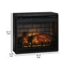 1502202669915305c9a09.jpeg 23.75 Inch Metal Fireplace Inset with 7 Level Temperature Setting, Black
