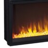 57 Inch Metal Fireplace Inset with 6 Level Temperature Setting, Black