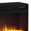 57 Inch Metal Fireplace Inset with 6 Level Temperature Setting, Black