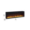57 Inch Metal Fireplace Inset with 6 Level Temperature Setting, Black