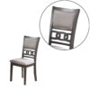 150220266991545194f07.jpeg Fabric Upholstered Dining Chair with Panel Back, Knot Cut Outs, Set of 2, Gray