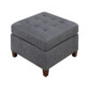 1502202669915488cd944.jpeg Contemporary Leatherette Rectangular tufted Ottoman, Gray