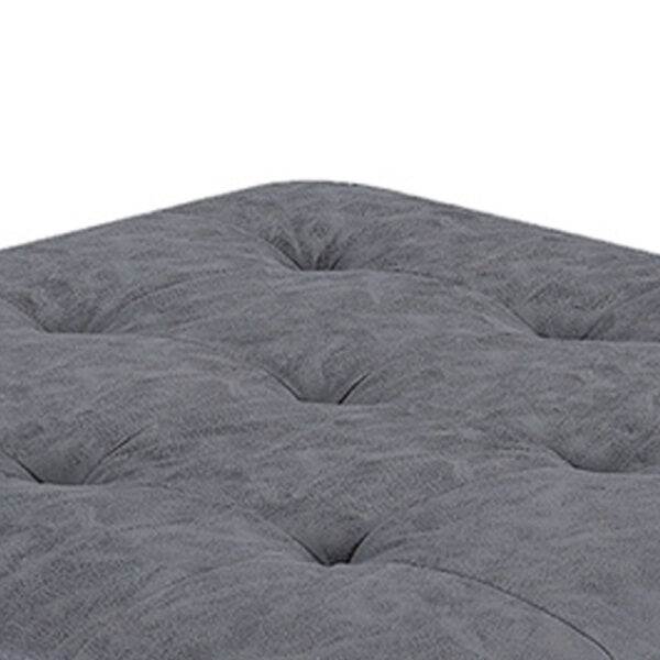 150220266991548b3afc1.jpeg Contemporary Leatherette Rectangular tufted Ottoman, Gray