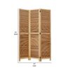 15022026699154e6e0caf.jpeg Wooden 3 Panel Shutter Screen with Bamboo Slats, Natural Brown